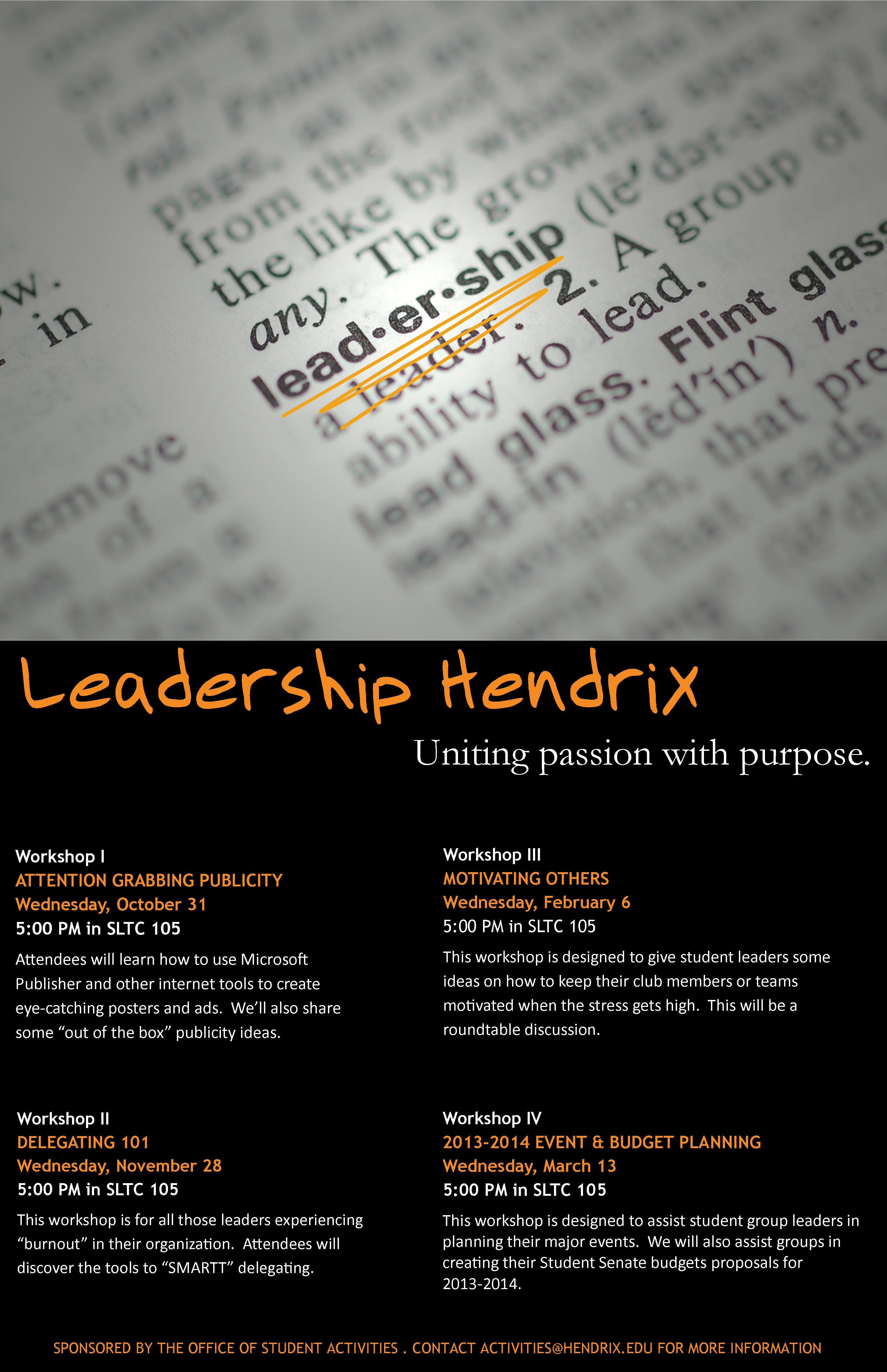 Leadership Hendrix 2012-2013 Leadership Hendrix 2012-2013